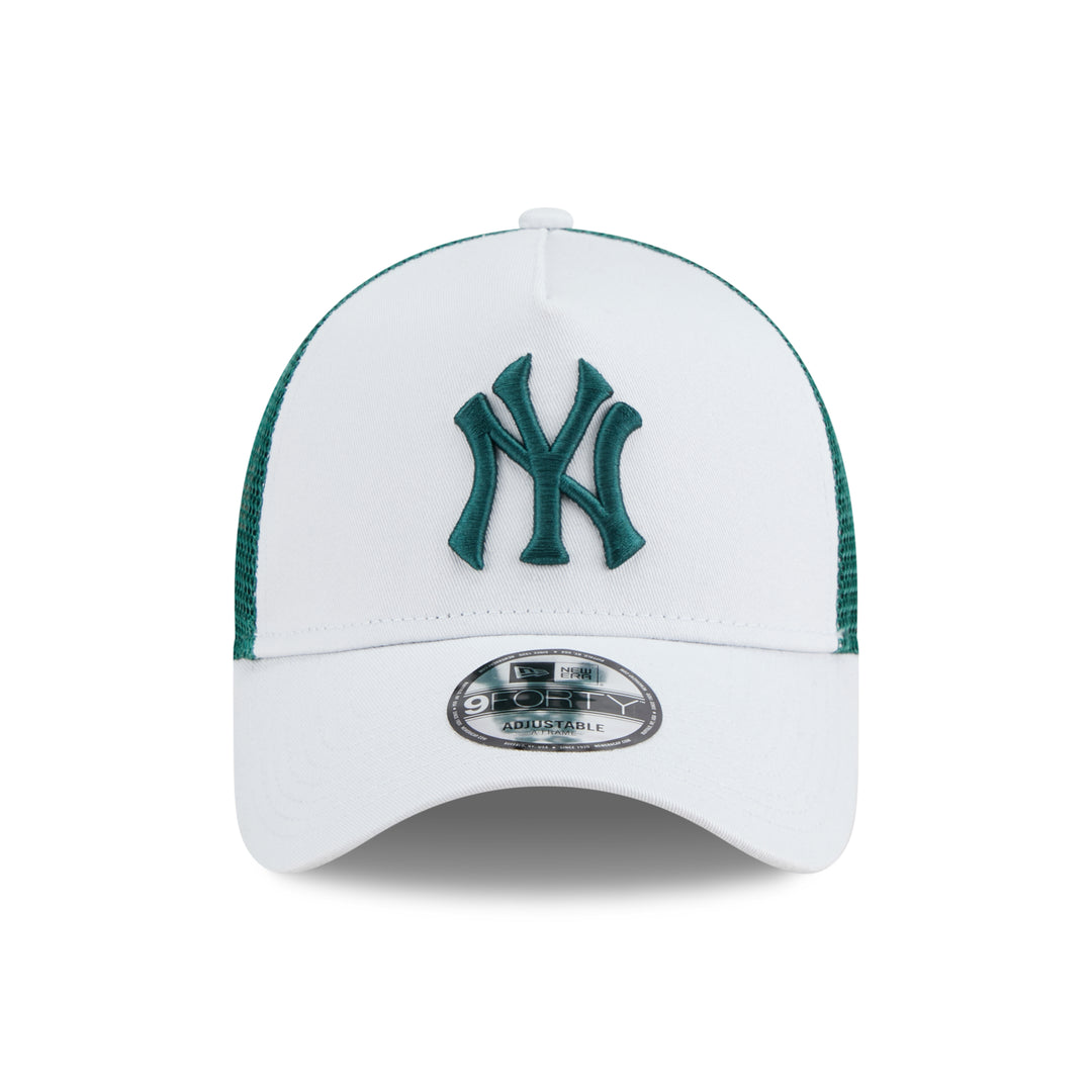 9FORTY A-Frame Trucker New York Yankees Color Era Silver Snow Green Snapback