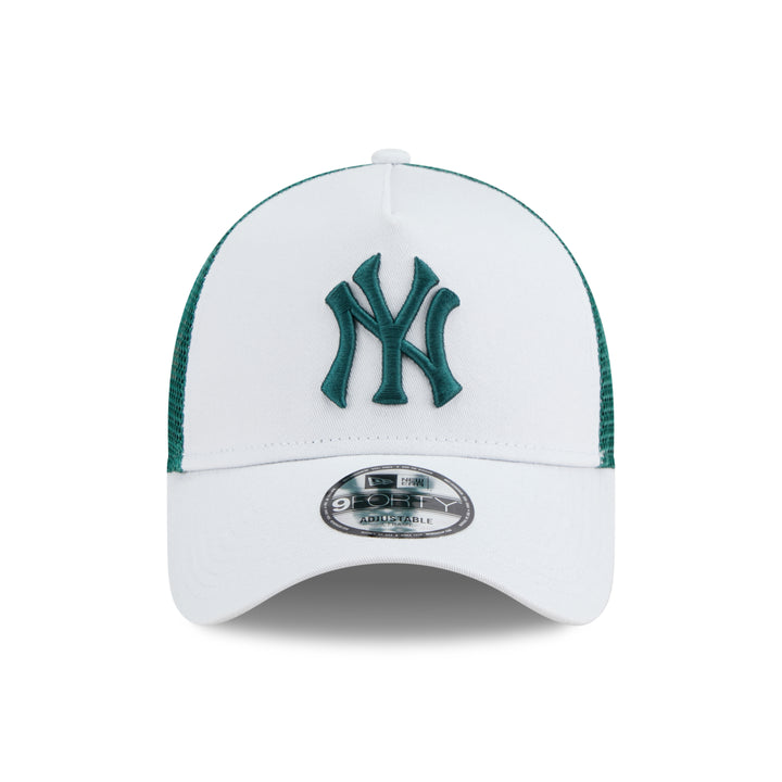 9FORTY A-Frame Trucker New York Yankees Color Era Silver Snow Green Snapback