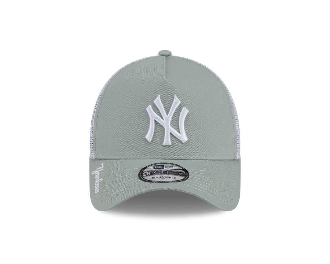 9FORTY A-Frame Trucker New York Yankees Color Era Everest Green Snapback