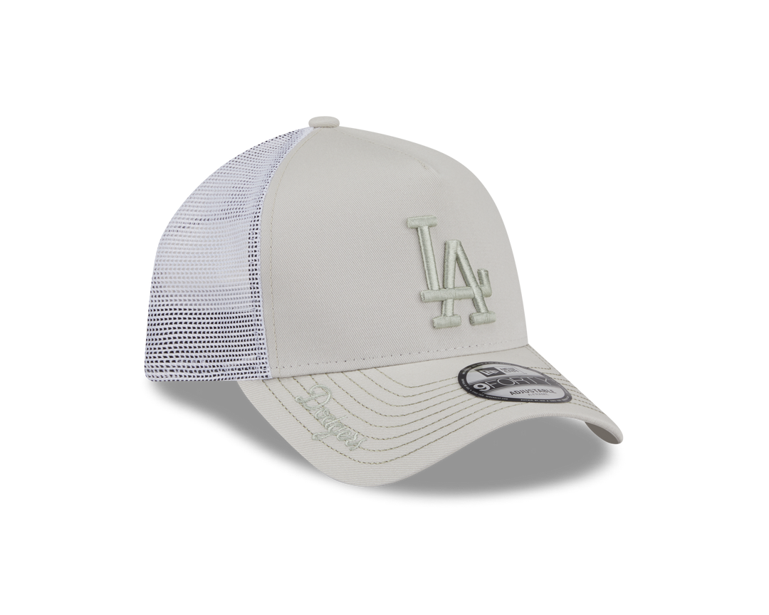 9FORTY A-Frame Trucker Los Angeles Dodgers Color Era Vintage Stone Snapback