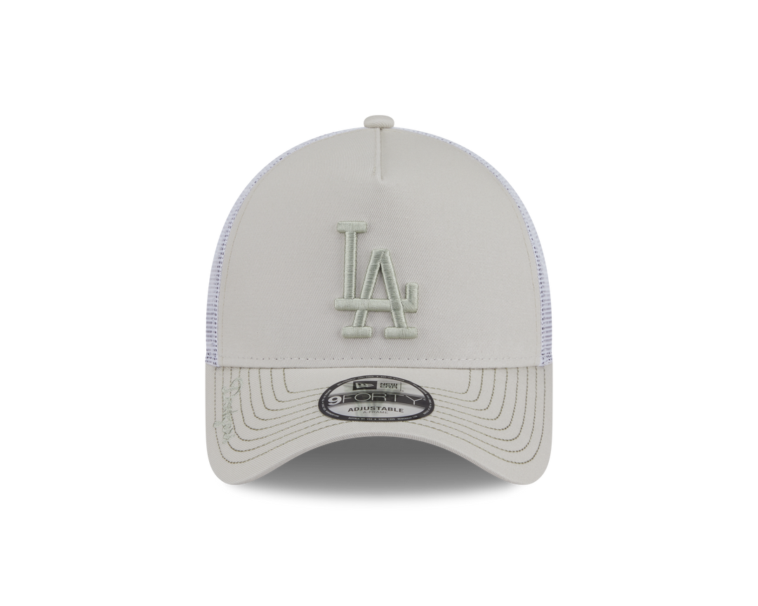 9FORTY A-Frame Trucker Los Angeles Dodgers Color Era Vintage Stone Snapback