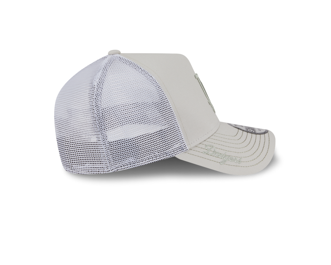 9FORTY A-Frame Trucker Los Angeles Dodgers Color Era Vintage Stone Snapback