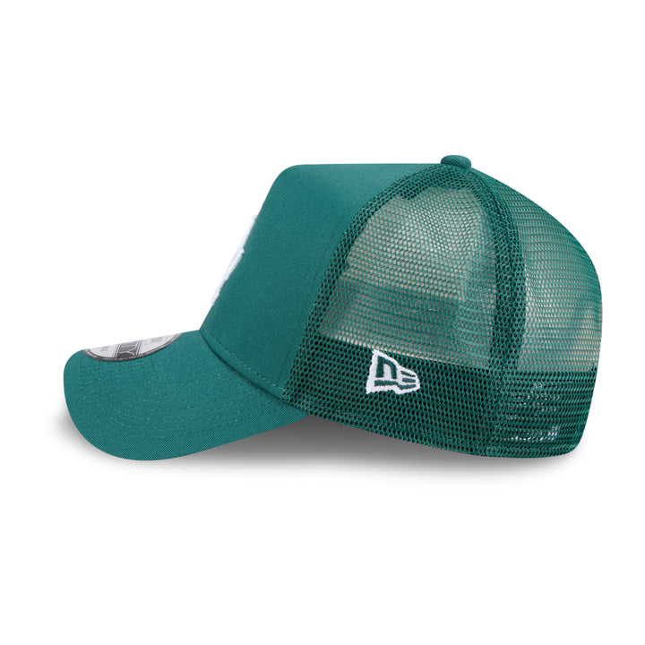 9FORTY A-Frame Trucker Los Angeles Dodgers Color Era Pine Needle Green Snapback