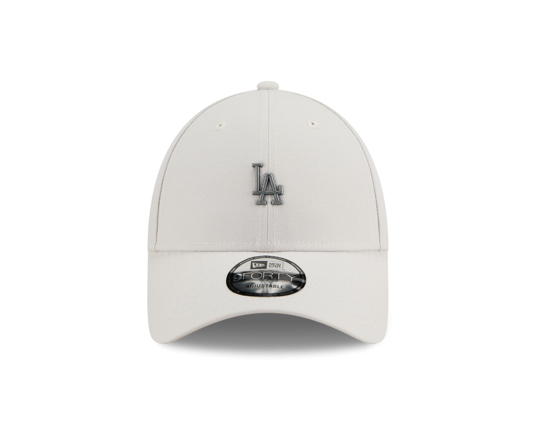 9FORTY Los Angeles Dodgers Mini Rough Metal Badge Vintage Stone Adjustable