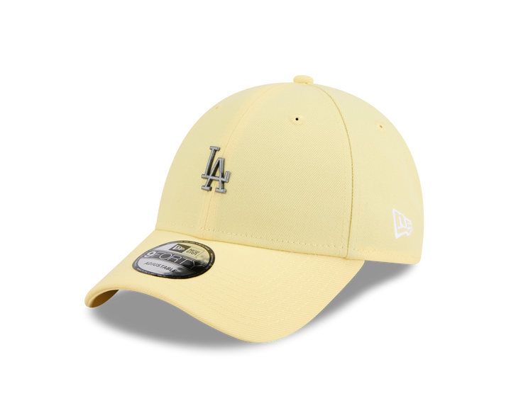 9FORTY Los Angeles Dodgers Mini Rough Metal Badge Baby Yellow Adjustable