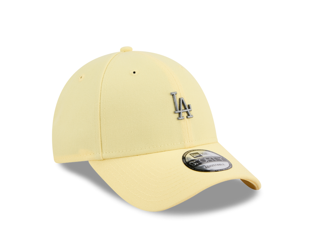 9FORTY Los Angeles Dodgers Mini Rough Metal Badge Baby Yellow Adjustable