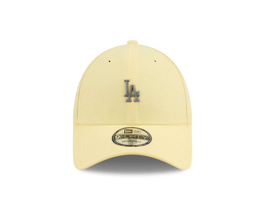 9FORTY Los Angeles Dodgers Mini Rough Metal Badge Baby Yellow Adjustable