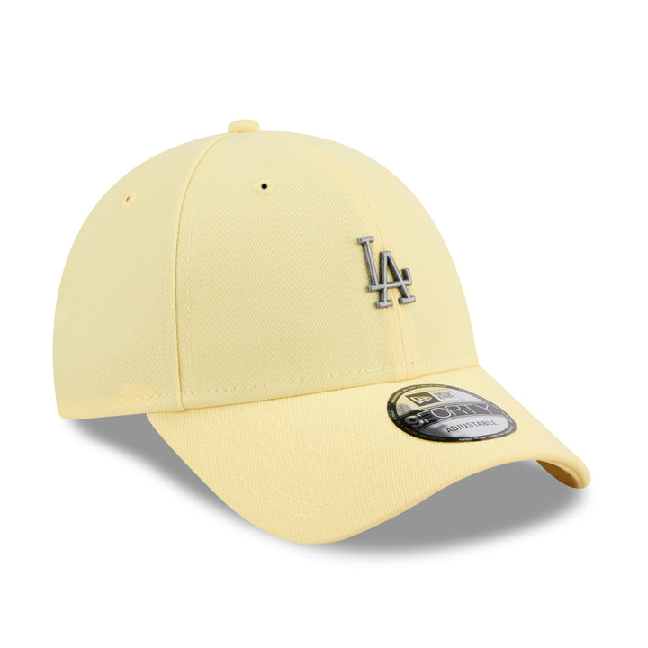 9FORTY Los Angeles Dodgers Mini Rough Metal Badge Baby Yellow Adjustable