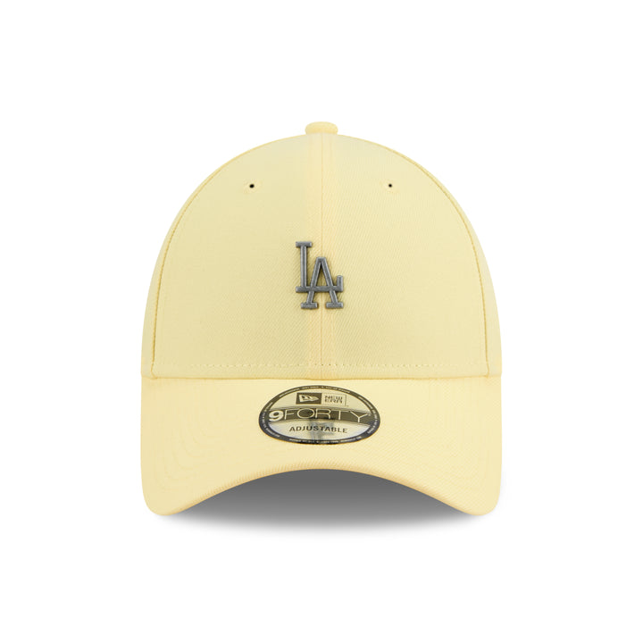 9FORTY Los Angeles Dodgers Mini Rough Metal Badge Baby Yellow Adjustable