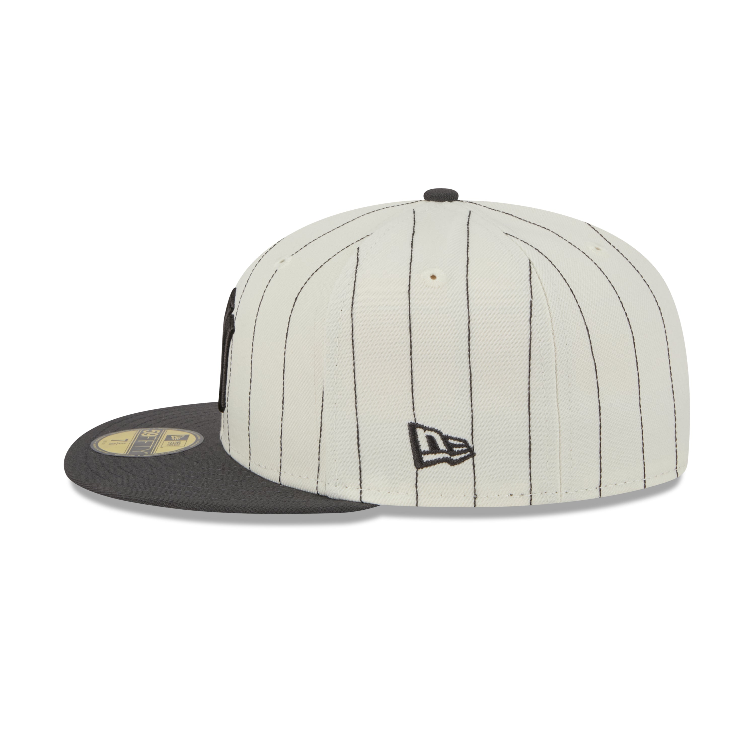 帽子 NEW YORK YANKEES 59FIFTY CHROME WHITE 59FIFTY New York Yankees Stripes Chrome White Fitted – New Era