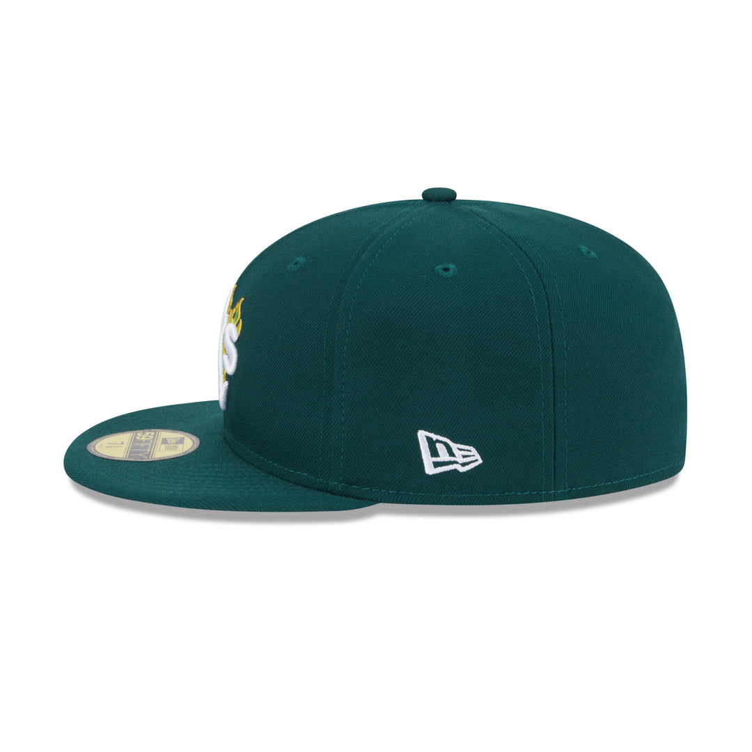 59FIFTY Oakland Athletics Fire Pack Dark Green Fitted