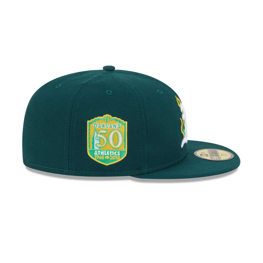 59FIFTY Oakland Athletics Fire Pack Dark Green Fitted