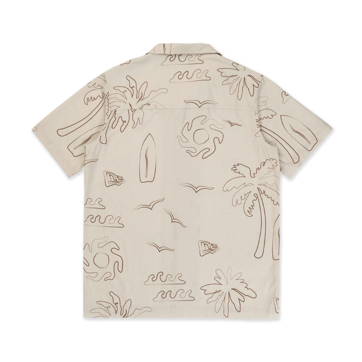 New Era Resort Vintage Stone Woven Shirt