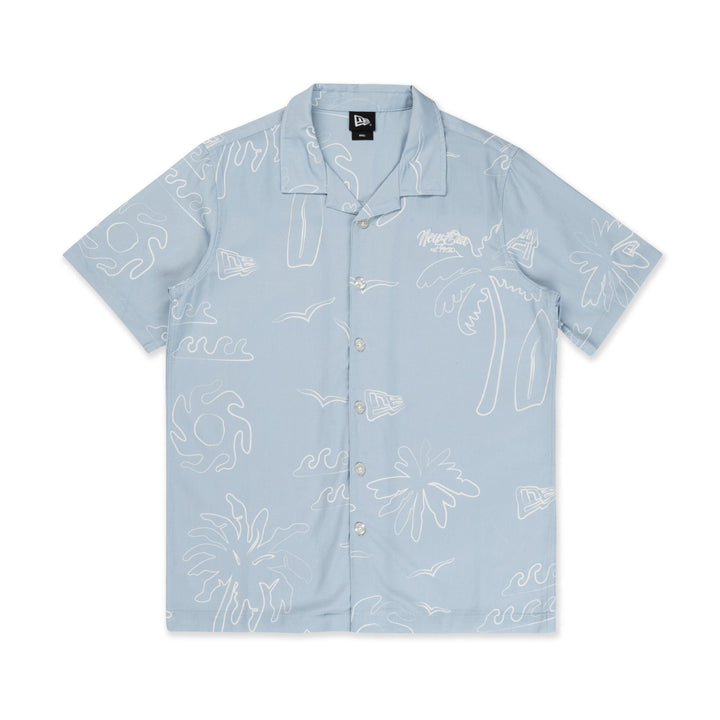 New Era Resort Soft Blue Woven Shirt