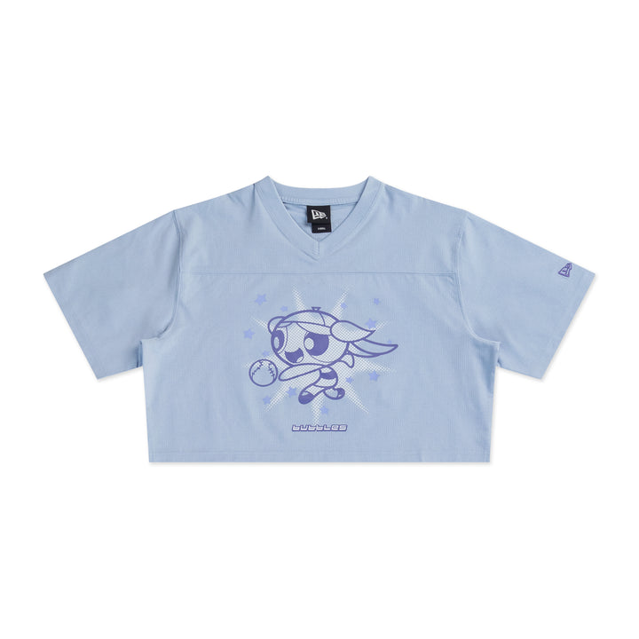 New Era x The Powerpuff Girls Women Blue American Football Crop Jersey