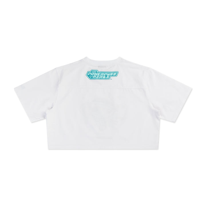 New Era x The Powerpuff Girls Women White American Football Crop Jersey