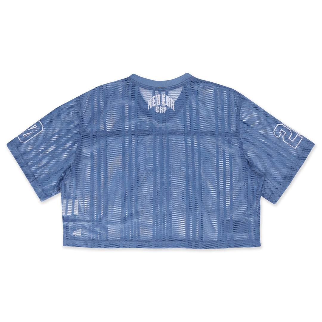 New Era Women 1920 Wordmark Street Archived Oceanside Blue American Football Crop Jersey
