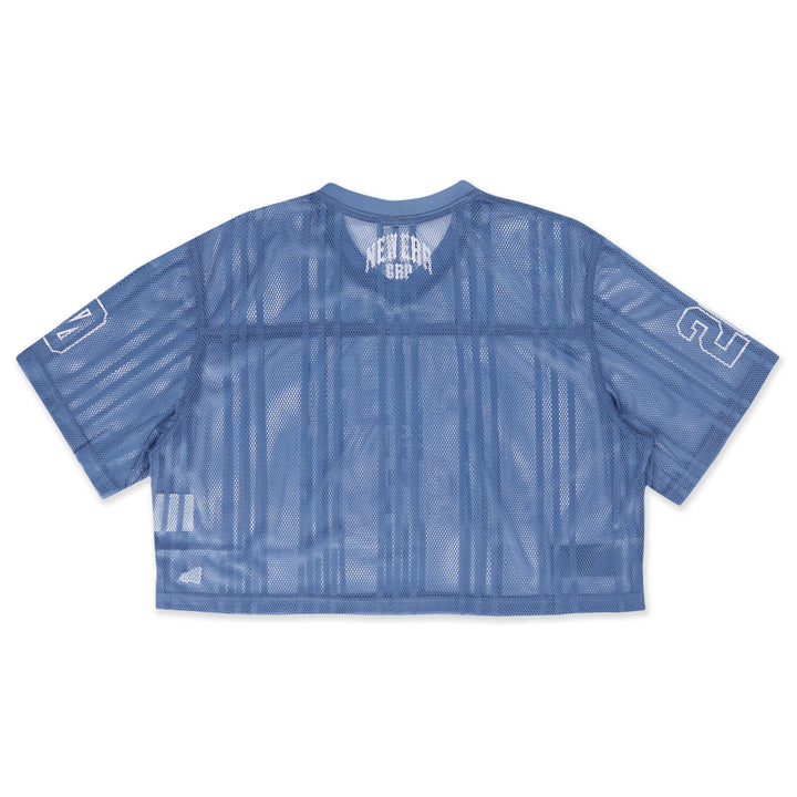 New Era Women 1920 Wordmark Street Archived Oceanside Blue American Football Crop Jersey