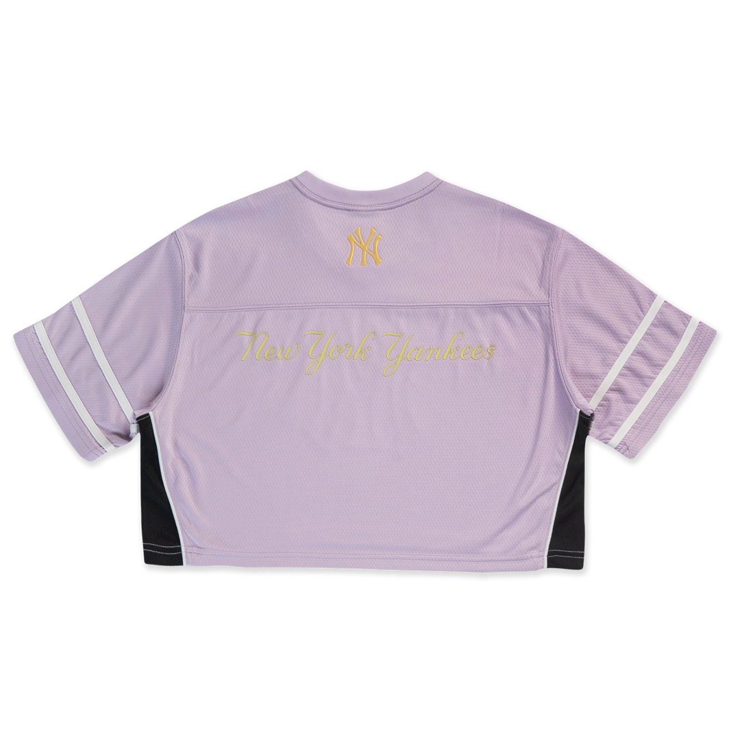 Women New York Yankees Jelly Pastel Lilac Cropped American Football Jersey