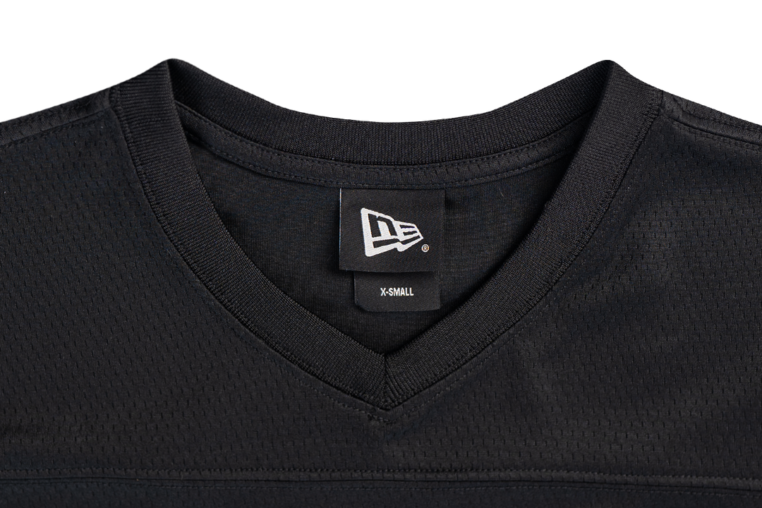 Women Jelly Black Cropped American Football Jersey