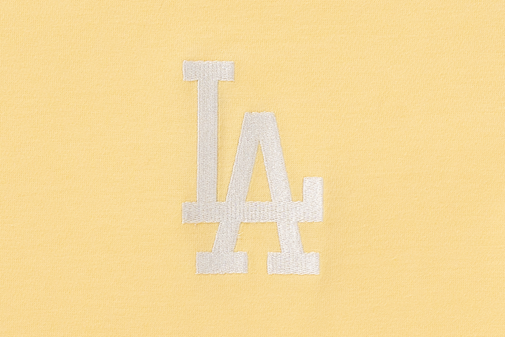 Los Angeles Dodgers Color Era Baby Yellow Women Boxy Tee