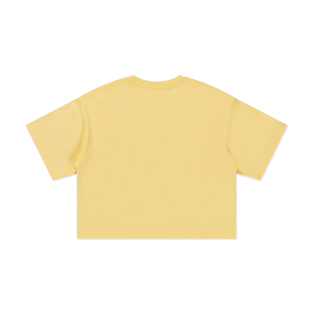 Los Angeles Dodgers Color Era Baby Yellow Women Boxy Tee