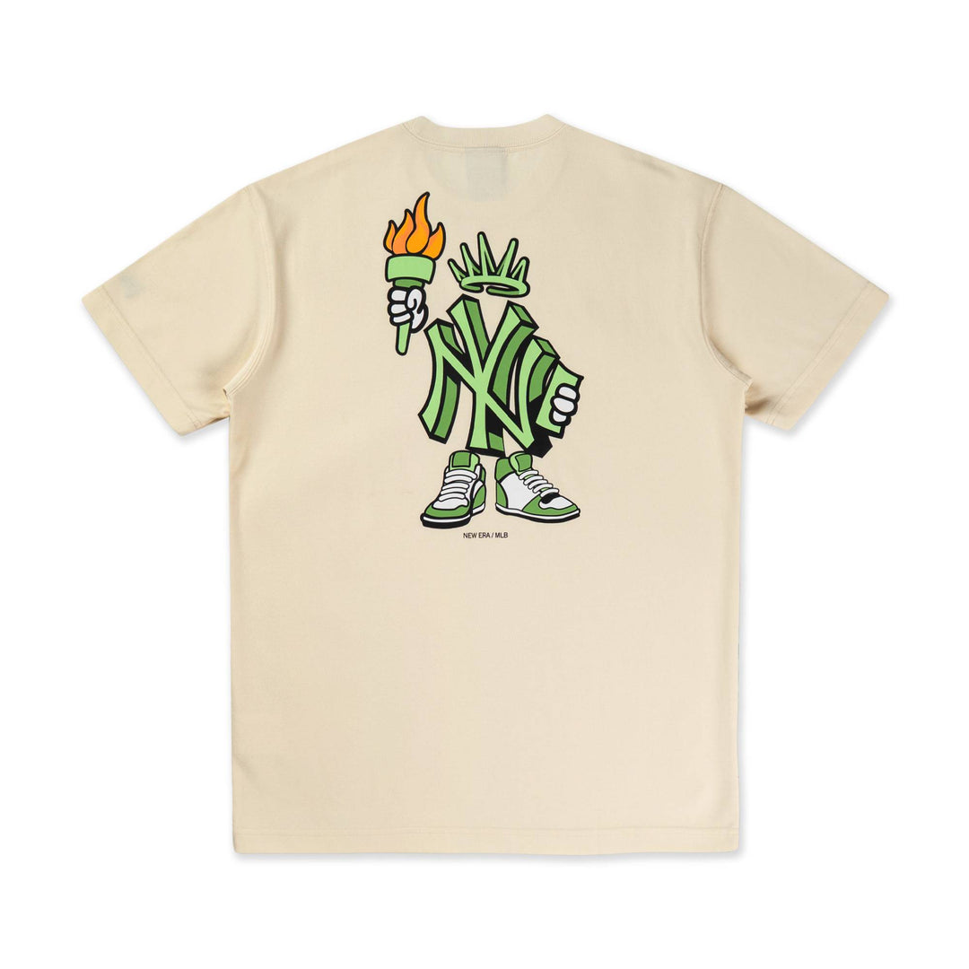 New York Yankees MLB Cartoon Chrome White Short Sleeve T-Shirt