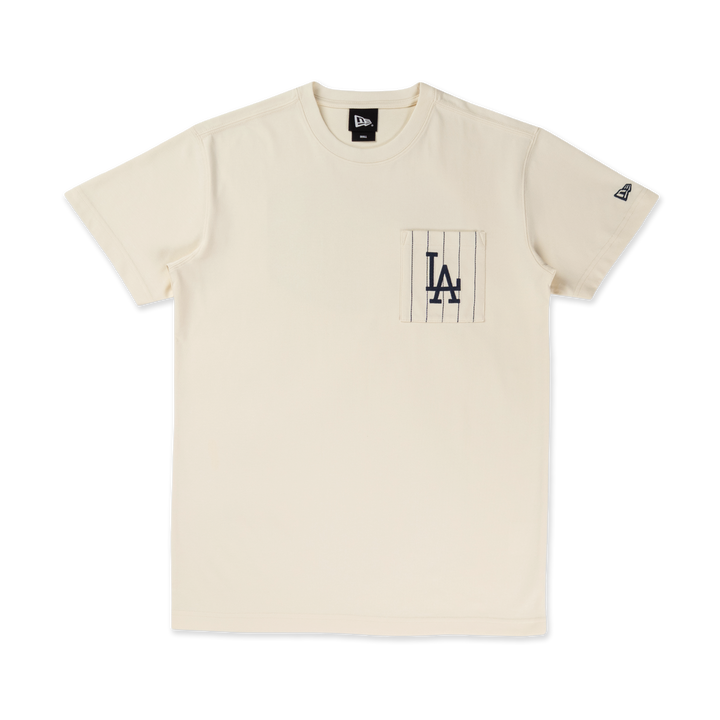 Los Angeles Dodgers Stripes Chrome White Short Sleeve T-Shirt