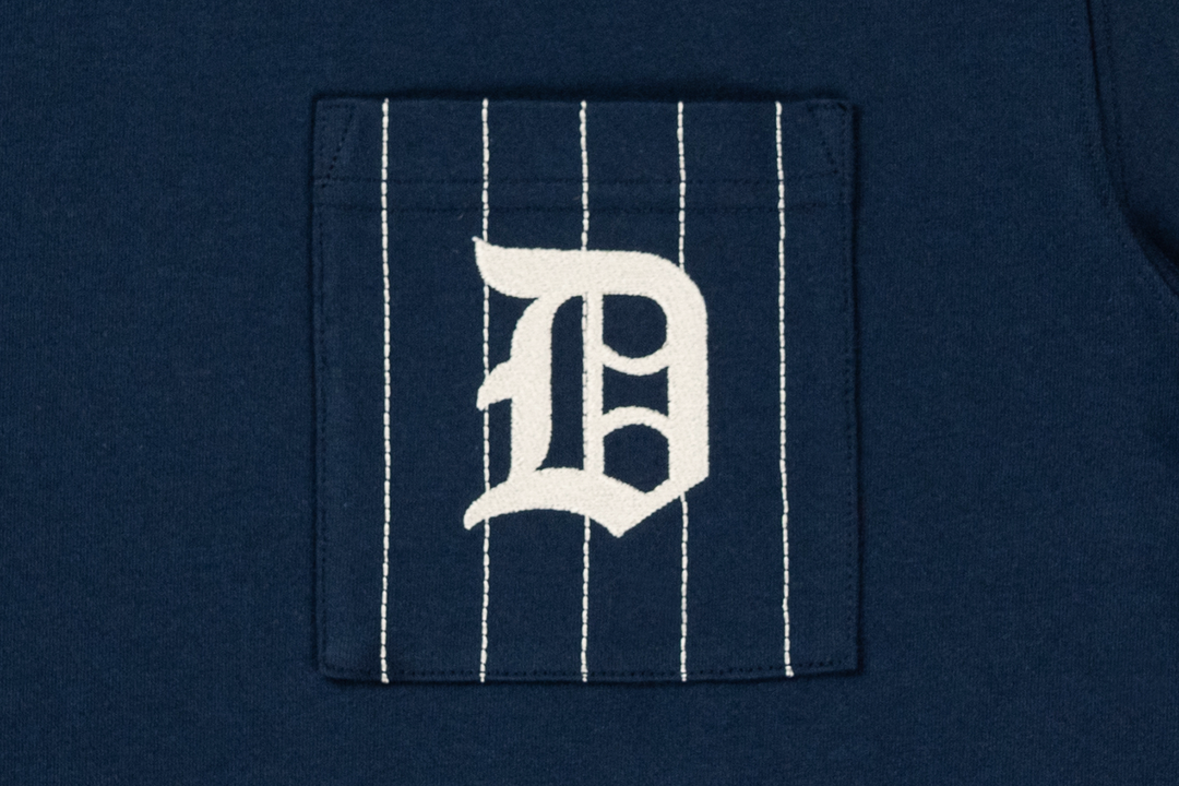 Detroit Tigers Stripes Oceanside Blue Short Sleeve T-Shirt