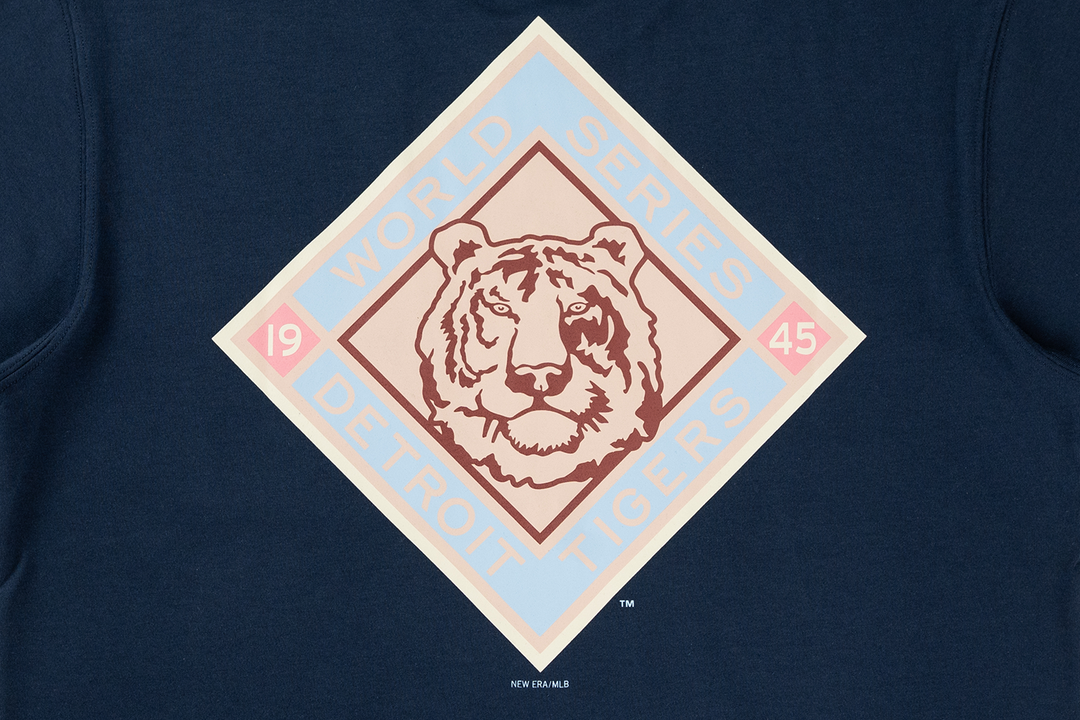 Detroit Tigers Stripes Oceanside Blue Short Sleeve T-Shirt