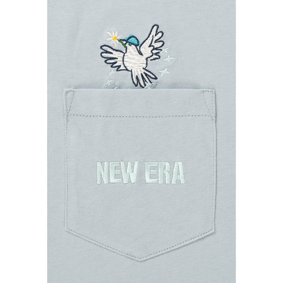 New Era Earth Day Soft Blue Pocket Short Sleeve T-Shirt