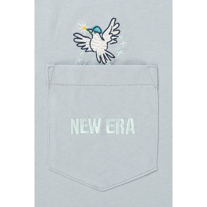 New Era Earth Day Soft Blue Pocket Short Sleeve T-Shirt