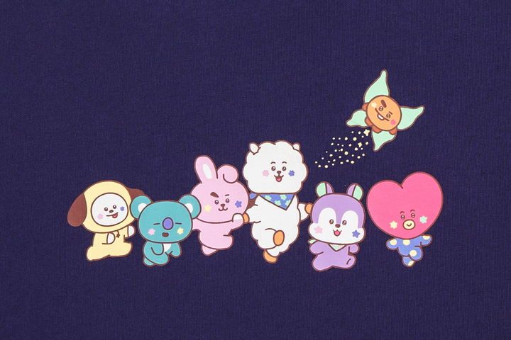 New Era x BT21 The Journey Collection Forever 7 Purple Short Sleeve T-Shirt