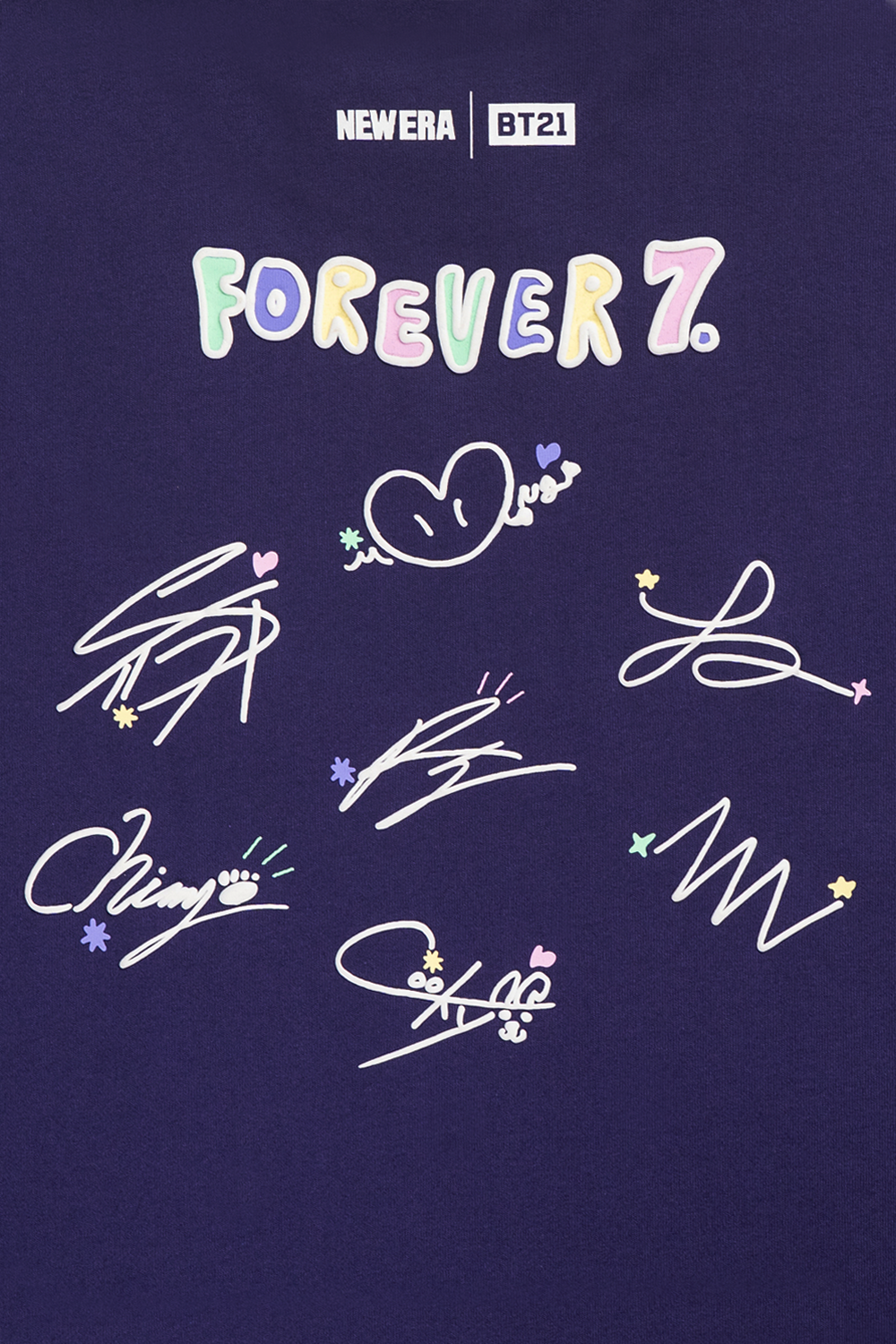 New Era x BT21 The Journey Collection Forever 7 Purple Short Sleeve T-Shirt