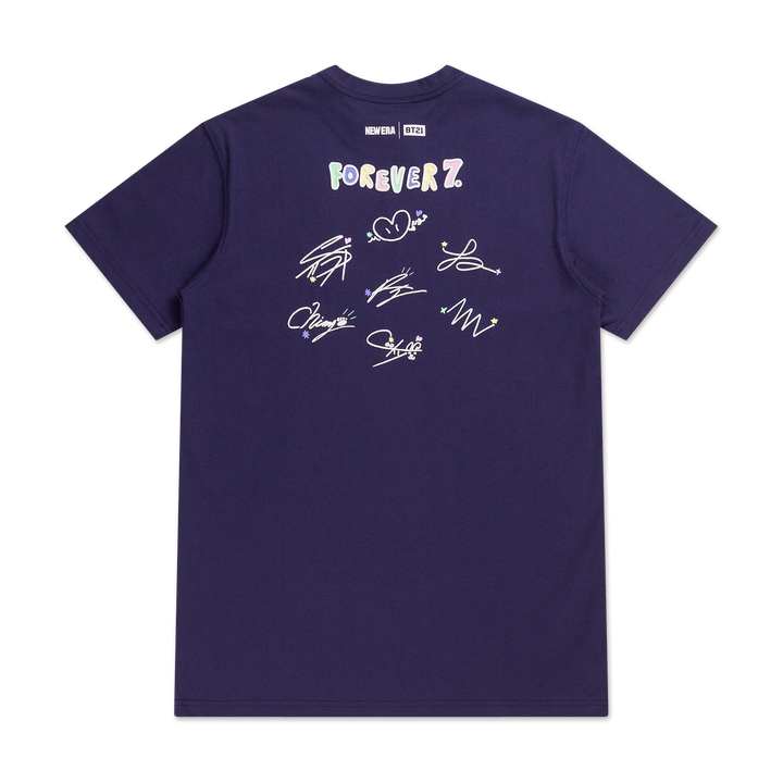 New Era x BT21 The Journey Collection Forever 7 Purple Short Sleeve T-Shirt