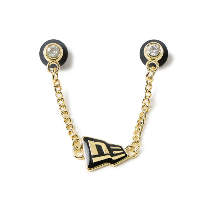 New Era Flag Logo Gold Black Cap Chain