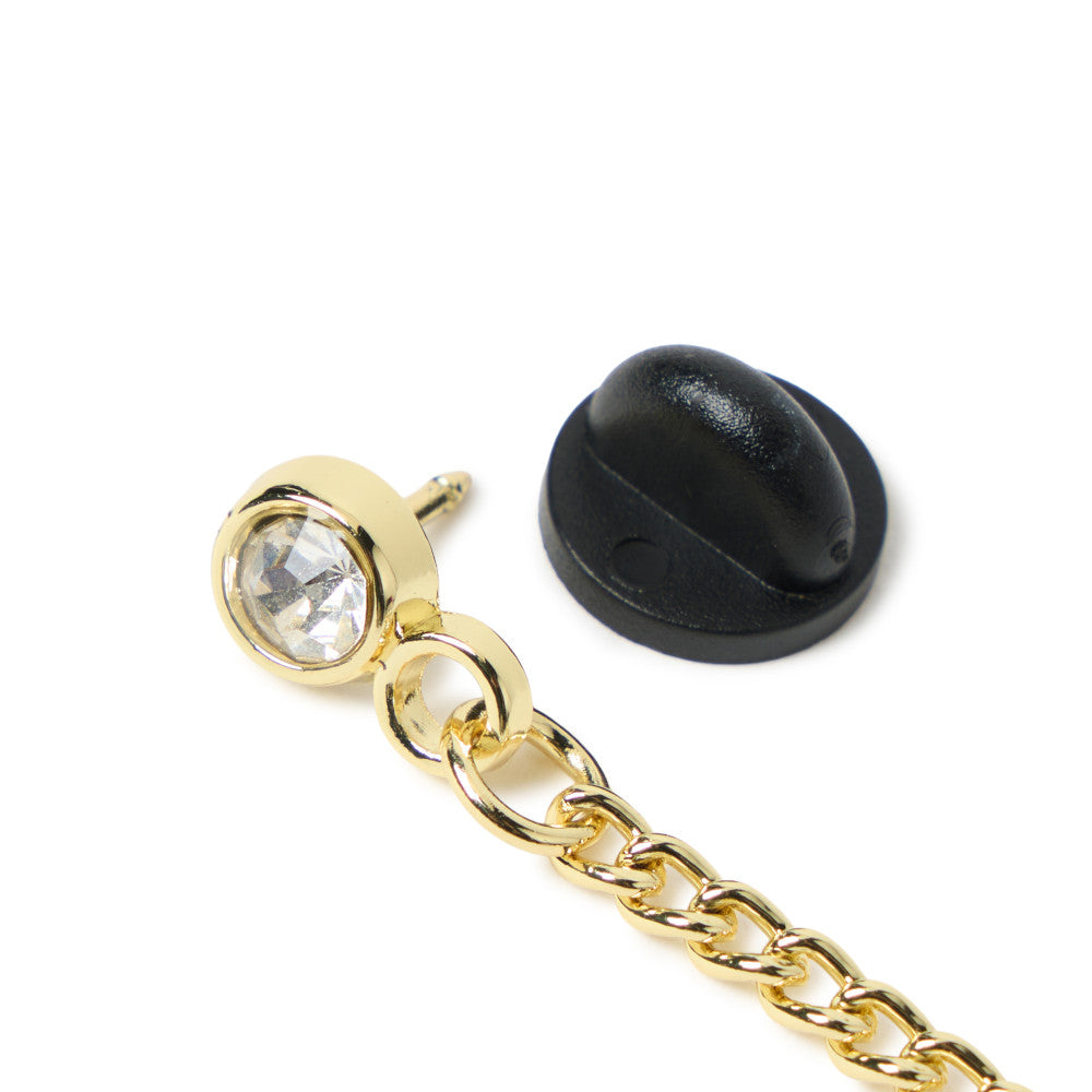New Era Flag Logo Gold Black Cap Chain