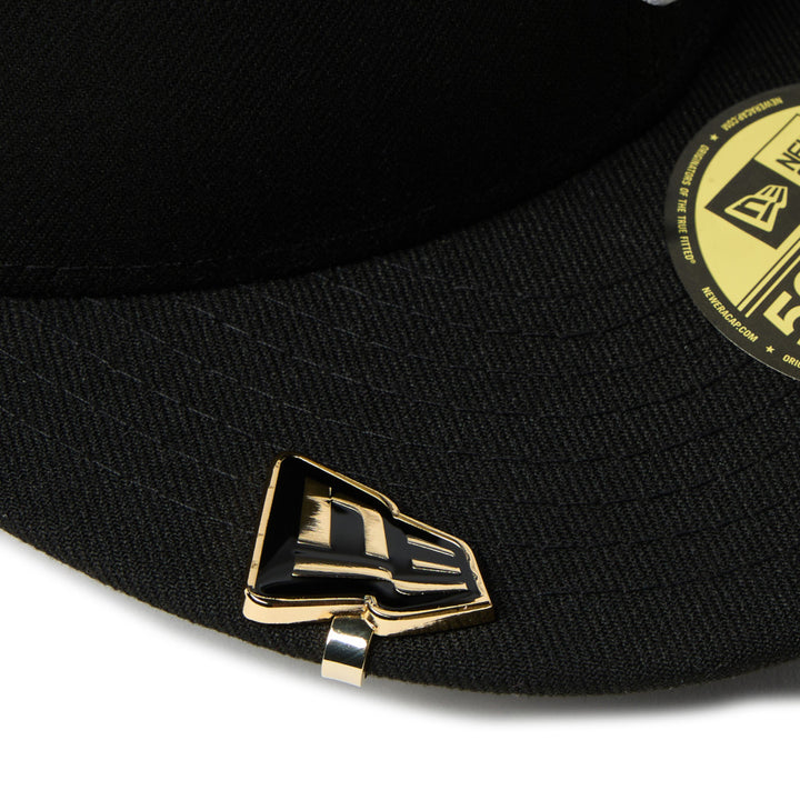 New Era Flag Logo Gold Black Cap Bite