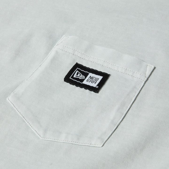 New Era Garment Dyed Box Logo Woven Patch Gray Short Sleeve T-Shirt