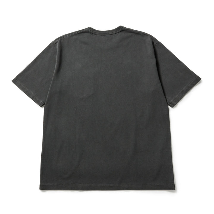 New Era Garment Dyed Box Logo Woven Patch Charcoal Gray Short Sleeve T-Shirt