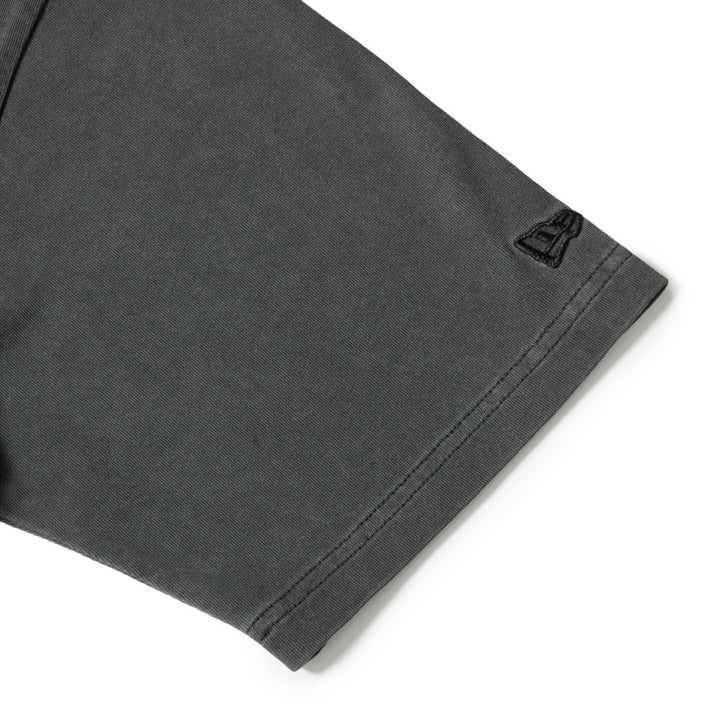 New Era Garment Dyed Box Logo Woven Patch Charcoal Gray Short Sleeve T-Shirt