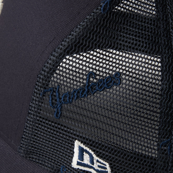 9FORTY A-Frame Trucker Kids New York Yankees Embroidered Mesh Navy Snapback