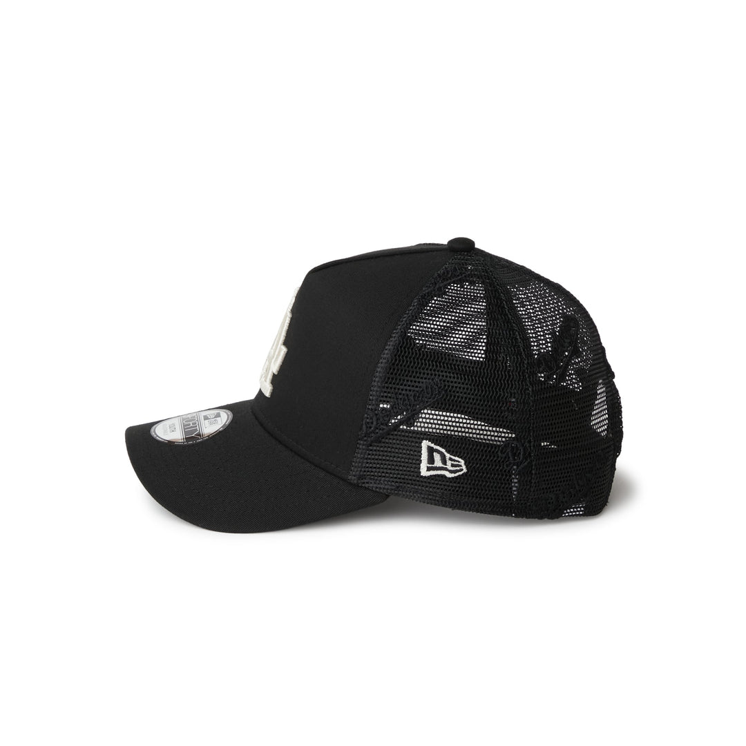 9FORTY A-Frame Trucker Kids Los Angeles Dodgers Embroidered Mesh Black Snapback