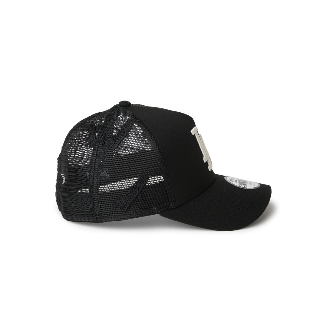 9FORTY A-Frame Trucker Kids Los Angeles Dodgers Embroidered Mesh Black Snapback