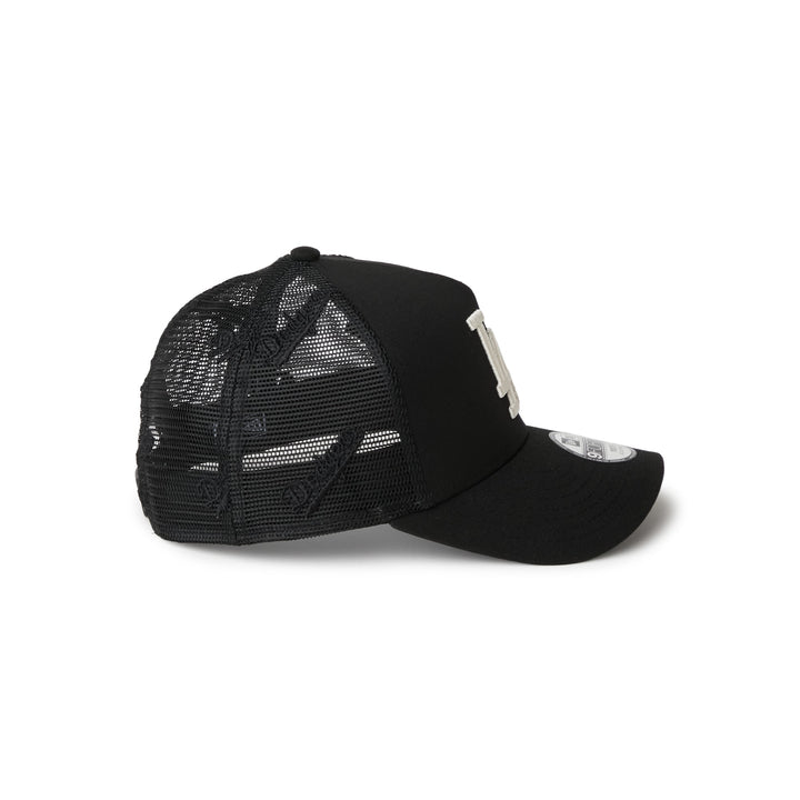 9FORTY A-Frame Trucker Kids Los Angeles Dodgers Embroidered Mesh Black Snapback