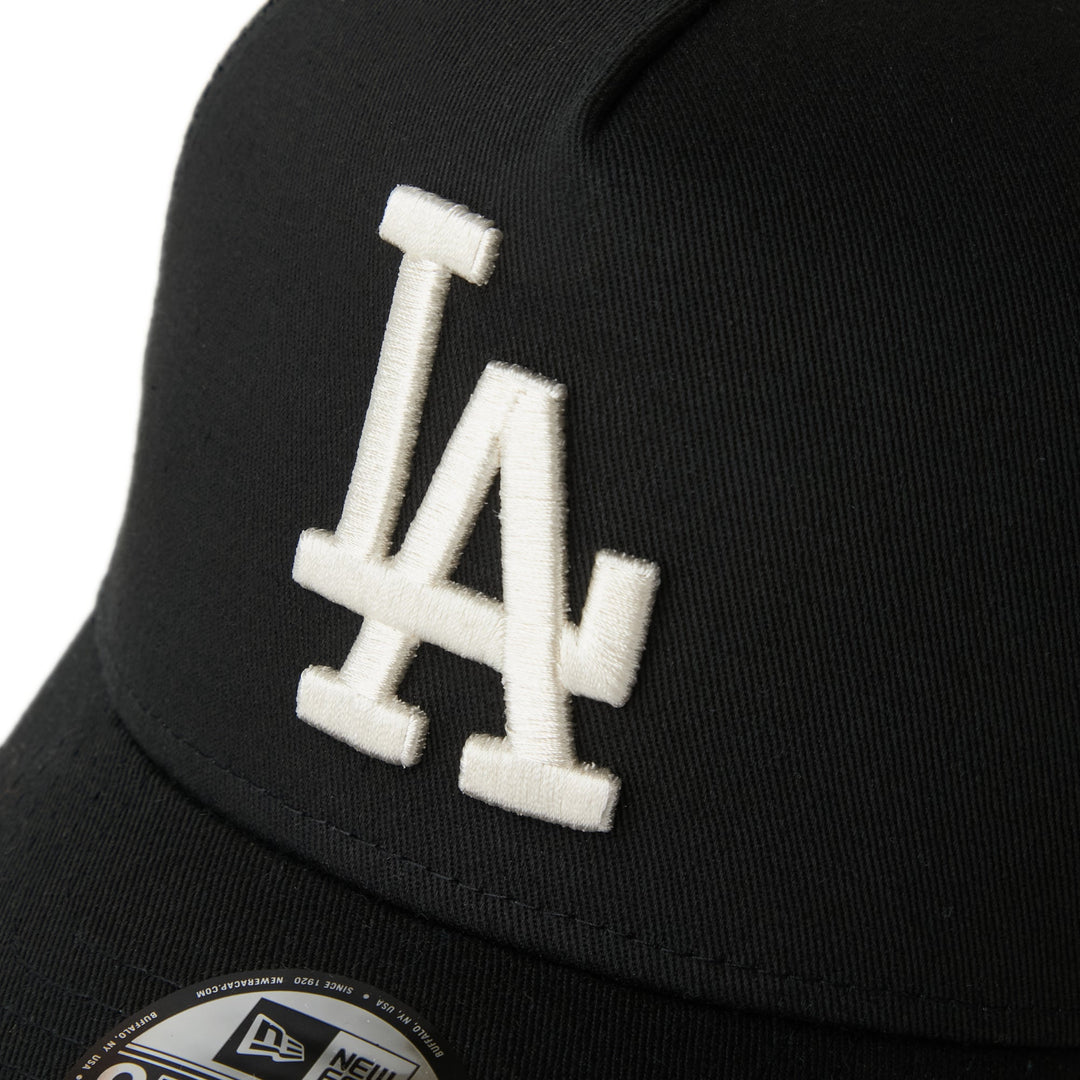 9FORTY A-Frame Trucker Kids Los Angeles Dodgers Embroidered Mesh Black Snapback