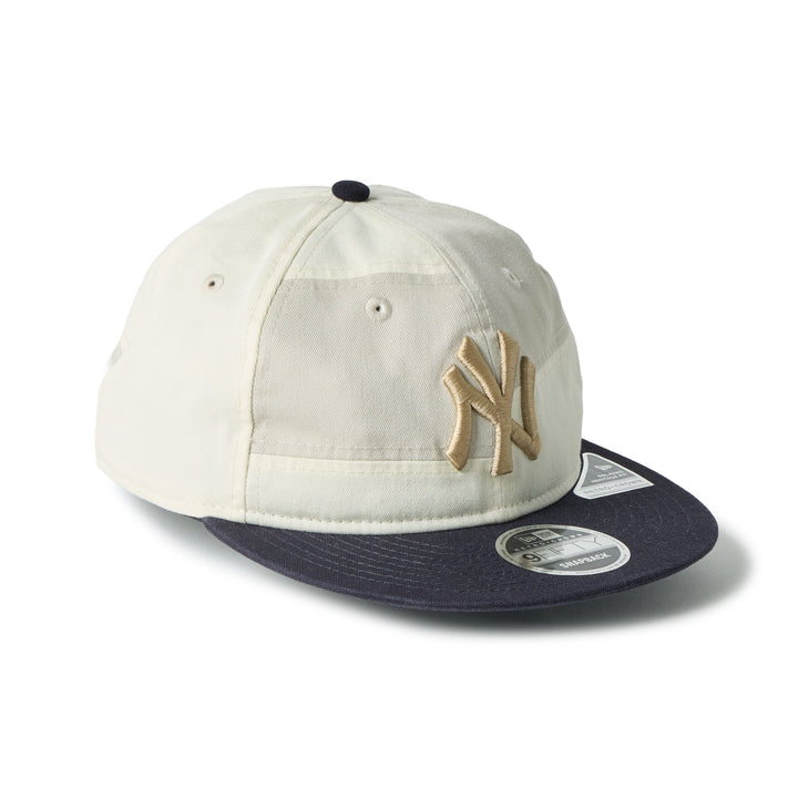 9FIFTY Retro Crown New York Yankees Patchwork 2-Tone Navy Visor Chrome White Adjustable