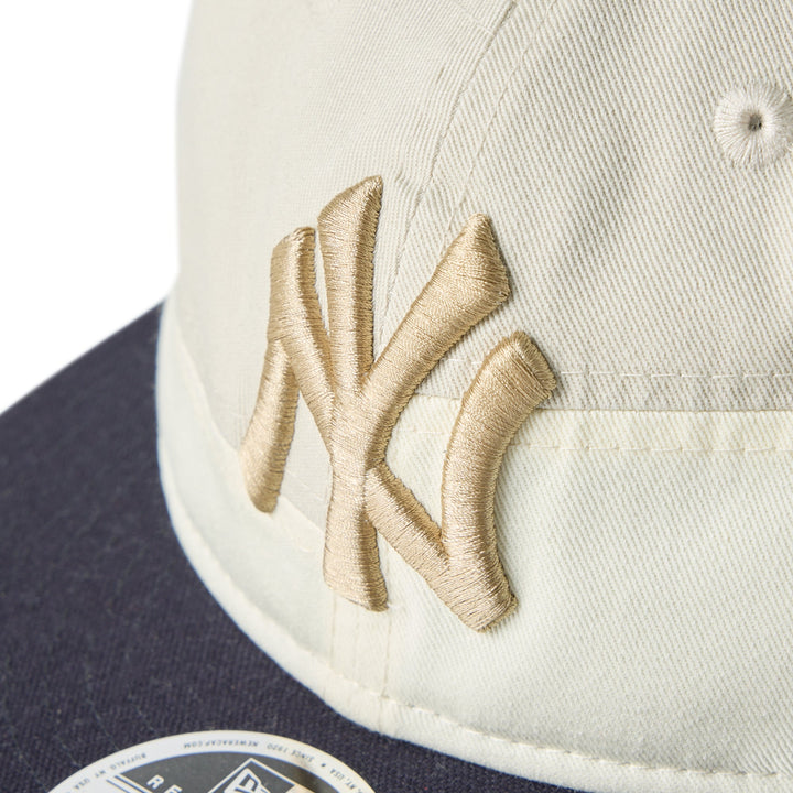 9FIFTY Retro Crown New York Yankees Patchwork 2-Tone Navy Visor Chrome White Adjustable