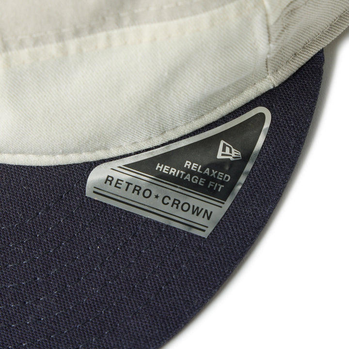 9FIFTY Retro Crown New York Yankees Patchwork 2-Tone Navy Visor Chrome White Adjustable