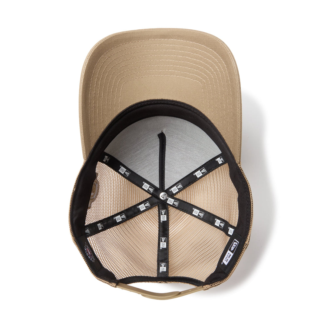 9FORTY A-Frame Trucker Athletics Side Patch Khaki Snapback